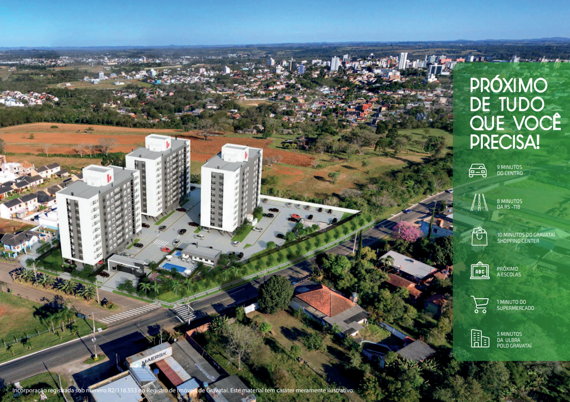 Apartamento na Planta com 2 Dormitórios – Gravataí – Cadiz - Imagem 9