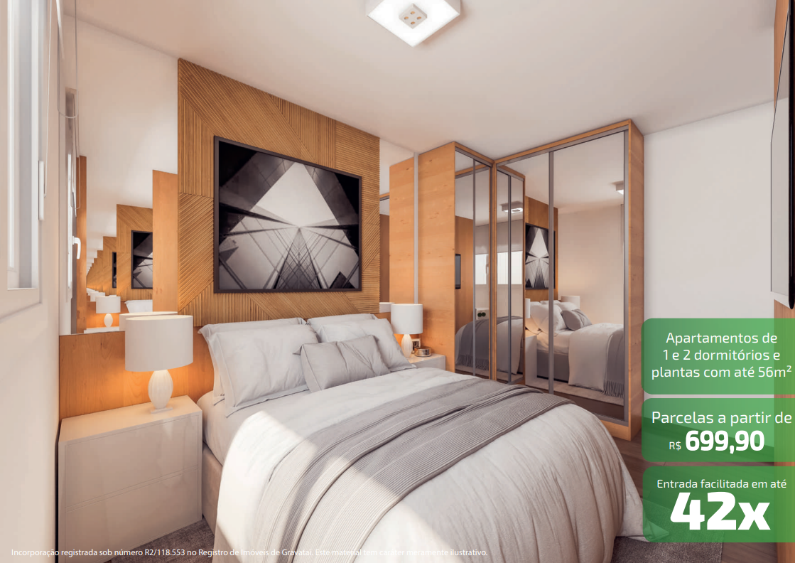 Apartamento na Planta com 2 Dormitórios – Gravataí – Cadiz - Imagem 3