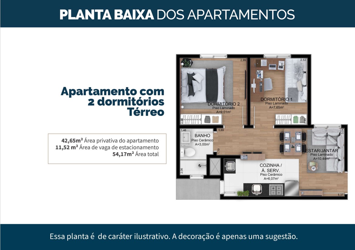 Apartamento na Planta com 2 Dormitórios – Novo Hamburgo - Imagem 4