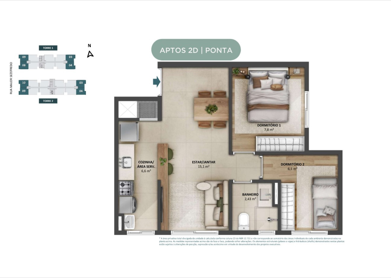 Apartamento na Planta em Canoas – Residencial Open Major - Imagem 5