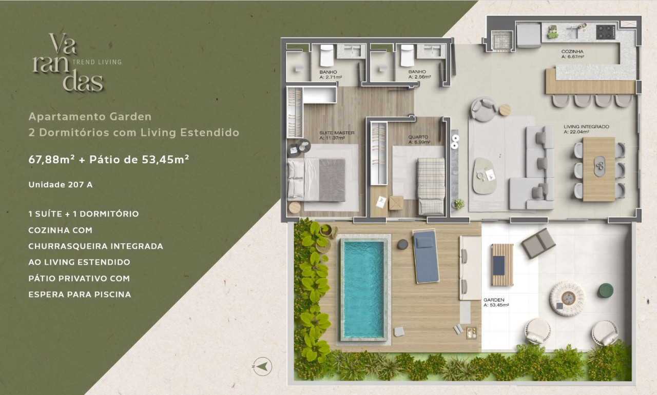 Apartamento na Planta em Canoas – Varandas – 2 Dormitórios - Imagem 9
