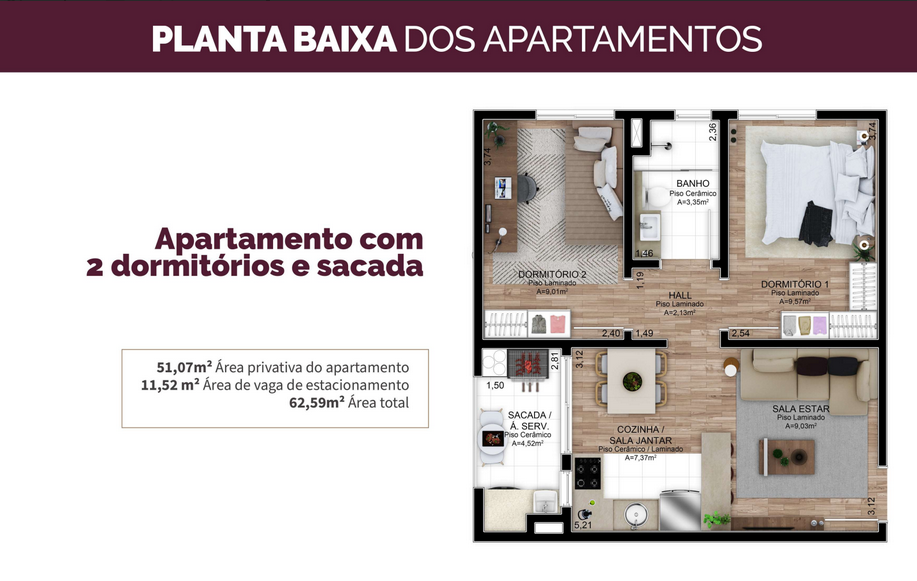 Apartamento na Planta em Gravataí – Centro – 2 Dormitórios - Imagem 9