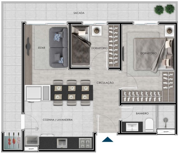 Apartamento na Planta em Gravataí com 2 Dormitórios - Imagem 6