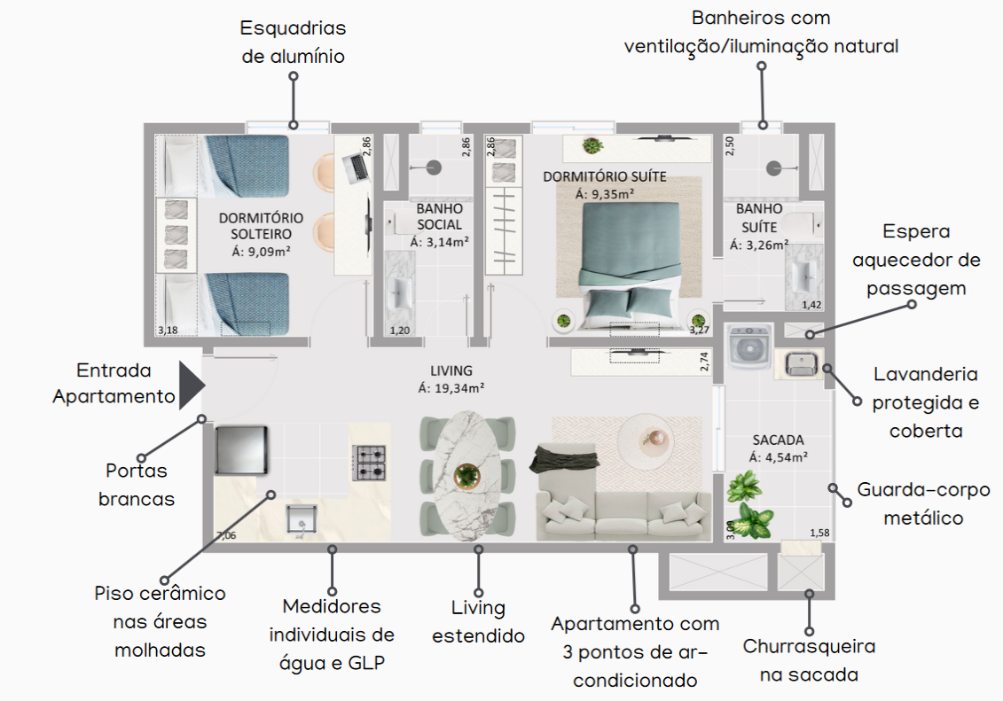 Apartamento na Planta em Novo Hamburgo – 2 Dormitórios Bairro Primavera - Imagem 6