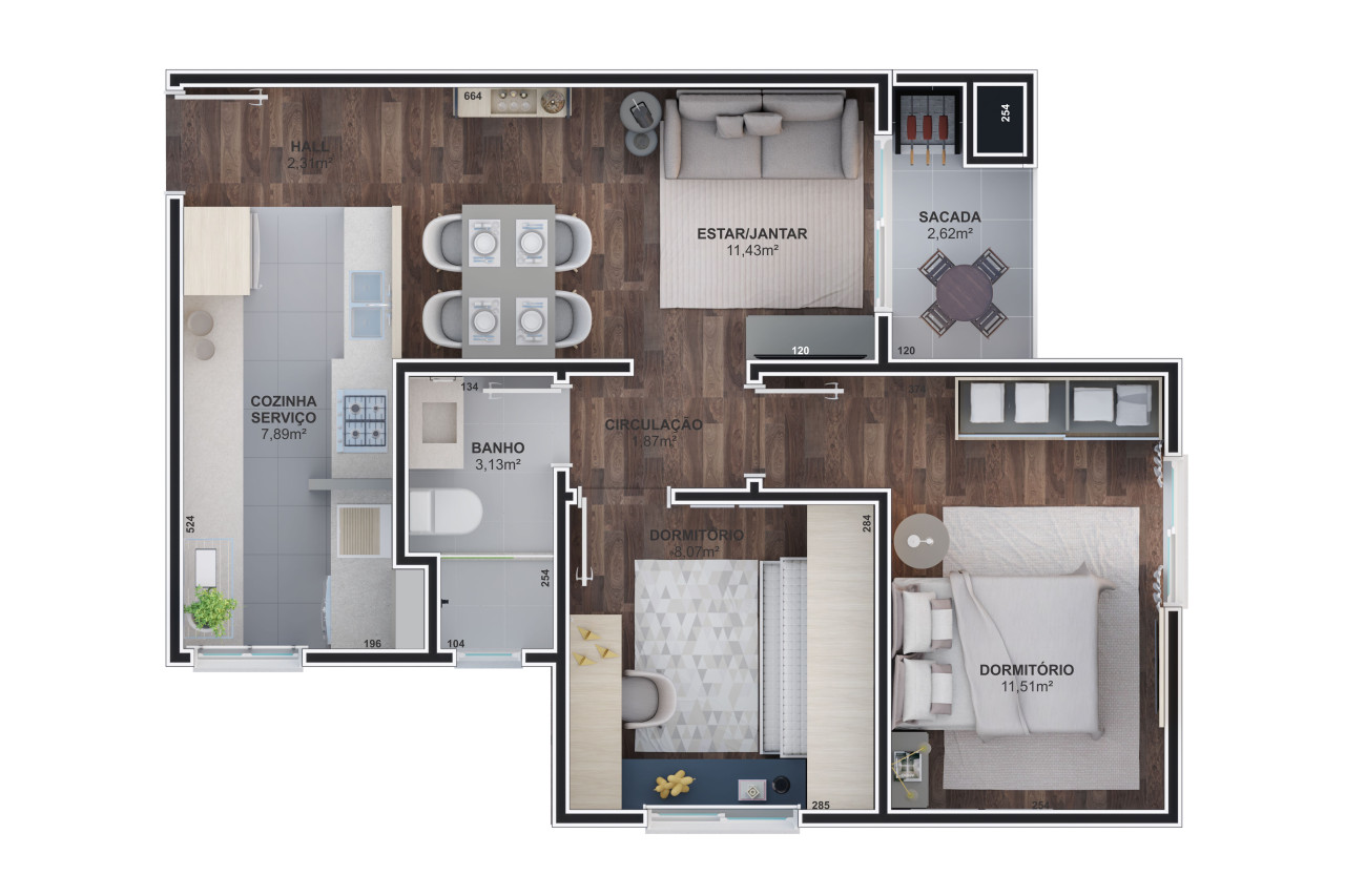 Apartamento na Planta em Novo Hamburgo – Residencial Polaris - Imagem 16
