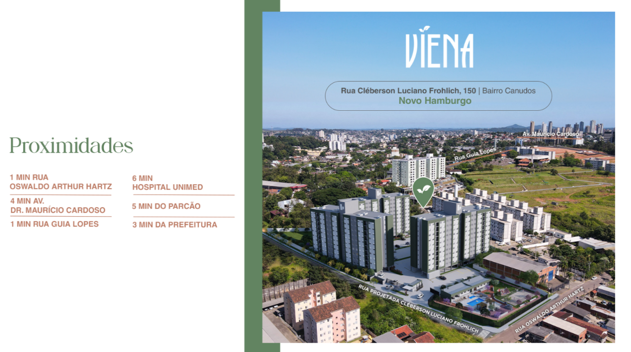 Apartamento na Planta em Novo Hamburgo – Residencial Viena – Bairro Canudos - Imagem 2